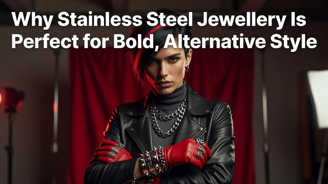 Professional header image for list-based article: Why Stainless Steel Jewellery Is Perfect for Bold, Altern...