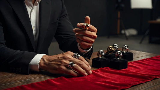 Professional header image for list-based article: Skull Rings for Men: Styles, Materials and How to Wear Them