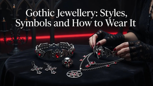 Professional header image for list-based article: Gothic Jewellery: Styles, Symbols and How to Wear It