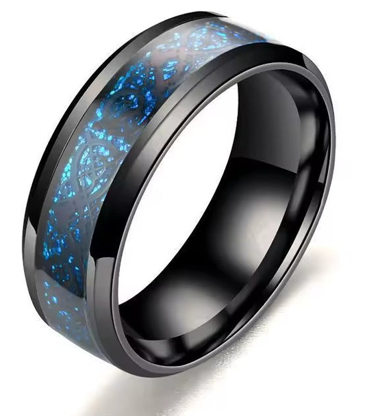316L Stainless Steel Dragon Grain Ring - Jewellery bands  for Women and Men