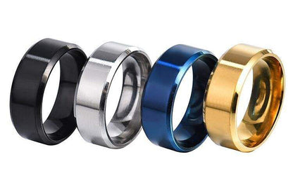 316L Stainless Steel Ring 8mm Width Band Ring
