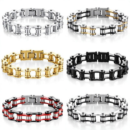 316l Stainless Steel Motorcycle Biker Chain Men's Bracelet for Men Women