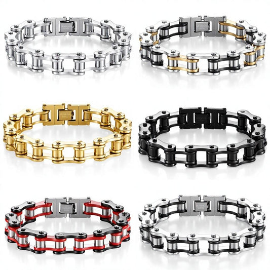 316l Stainless Steel Motorcycle Biker Chain Men's Bracelet for Men Women