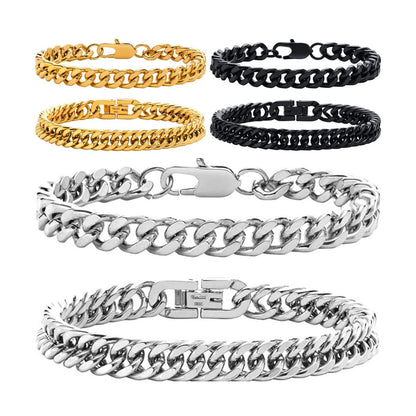 316l Stainless Steel Cuban Link Bracelet for Men Women