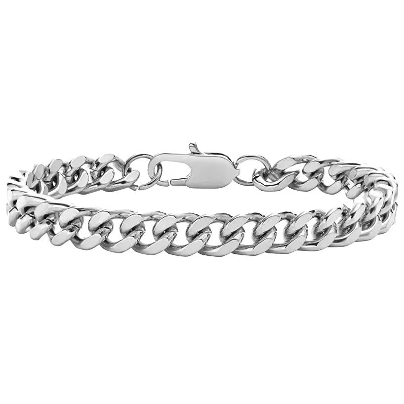 316l Stainless Steel Cuban Link Bracelet for Men Women