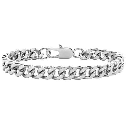 316l Stainless Steel Cuban Link Bracelet for Men Women