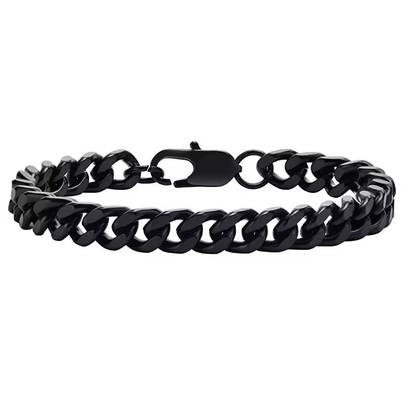 316l Stainless Steel Cuban Link Bracelet for Men Women