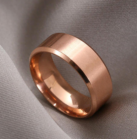 316L Stainless Steel Ring 8mm Width Band Ring