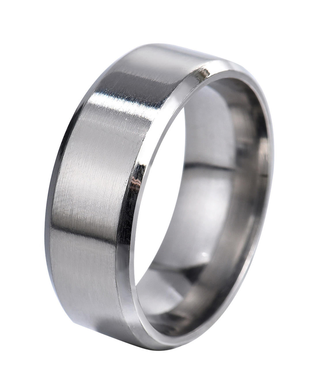 316L Stainless Steel Ring 8mm Width Band Ring