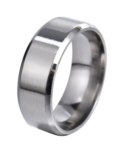 316L Stainless Steel Ring 8mm Width Band Ring